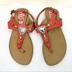 Hot Pink Rhinestone Embellishment Sandal